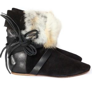 Isabel Marant Fur Nia Boots - Size 40